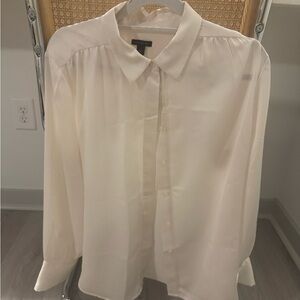 Ann Taylor Cream Men's Dress Shirt